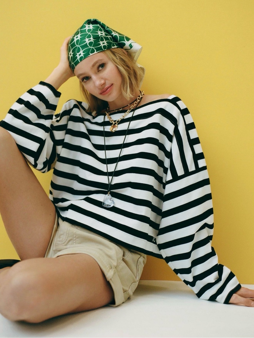 Maeve Anthropologie Pieced long sleeve striped shirt navy/white Sz M NWT - Picture 3 of 8